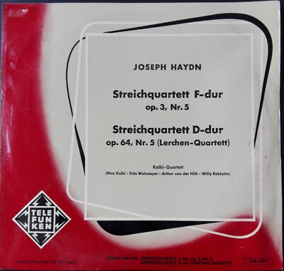 Haydn - String Quartets, KALKI-QUARTETT, Telefunken LS 6019, MONO