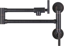 Pot Filler Faucet Single Hole Two Attachment Brass Stove Faucet Oil Rubbed, 1719