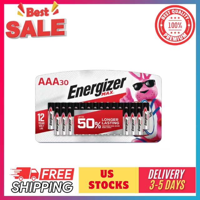 MAX AAA Batteries (30-Pack), Triple A Alkaline Batteries-image