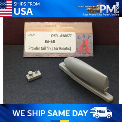#ad CAT4 R48077 EA 6B Prowler tail fin for Kinetic Resin accessories 1 48 scale $23.95