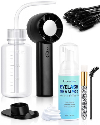 Obeyalash Lash Shampoo Kit Extension Cleaning Lash Shampoo Foam, Oil-Free Eyelas