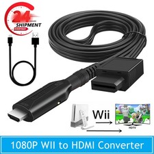 Wii to HDMI Adapter Converter Cable Full HD 1080P Plug  Play for Television PC 