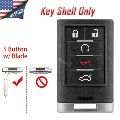 5 Button Remote Car Key Fob Shell Case For Cadillac CTS SRX STS DTS M3N5WY7777A