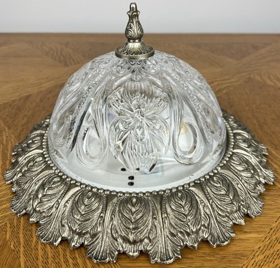 Deckenlampe Vintage Messing Glas Unterputz Pendelleuchte Leuchte LOT 6050