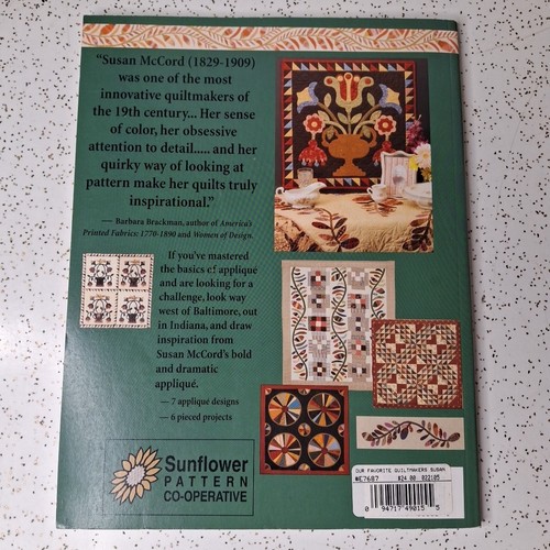 The Unforgettable Artistry Indiana Quilter Susan McCord Paperback With Paterns - Picture 2 of 7