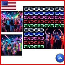28 Packs LED Glasses 5 Neon Colors 3 Light Modes Glow in The Dark Party