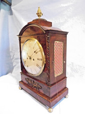 19c Georgian Mahogany Twin Fusee Bracket Clock C1830 GWO.