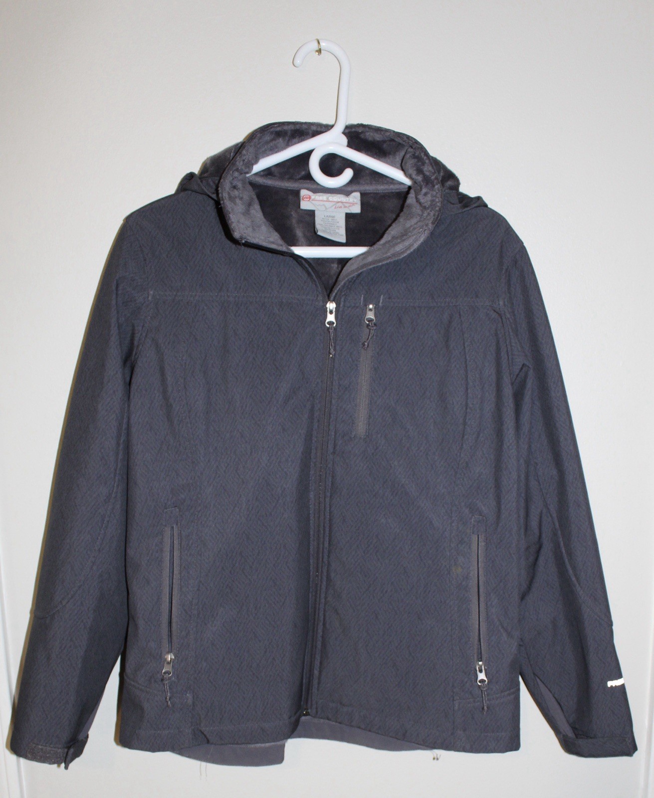 Free Country Women's Softshell Jacket Size Large Dark Gray