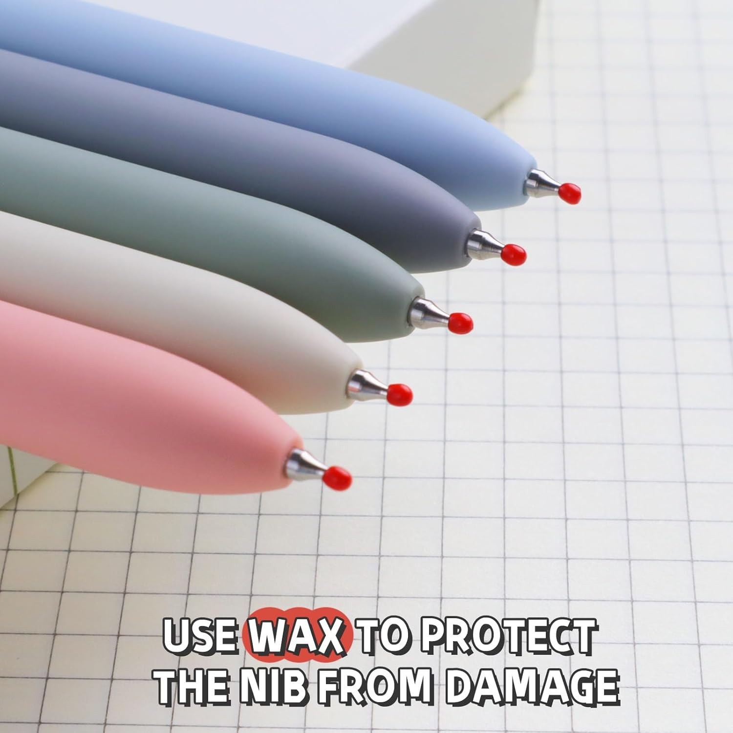 Gel Pens, 5 Pcs 0.5Mm Black Ink Pens Fine Point Smooth Writing Pens, High-End Se