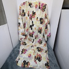 Free People Jorja Floral Duster Kimono Maxi Cardigan Medium Boho