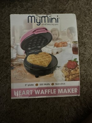 Nostalgia MyMini Pink Heart-Shaped Waffle Maker 5  Non-Stick Valentine s Gift