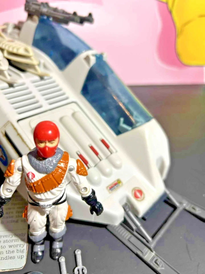 Cobra Wolf 100% completo G.I. Veículo boneco de ação vintage Joe 1987 - Imagem 2 de 4