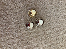 3 LAMP FINIALS CAPS 1/4" LAMP TOPPER KNOB FOR SHADE HARP - 1 GOLD & 2 SILVER-NEW