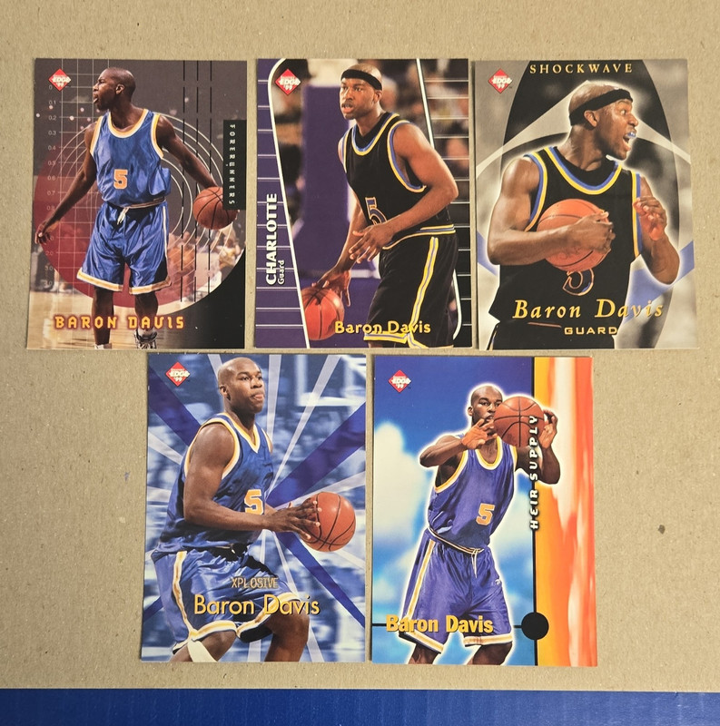 Baron Davis Charlotte Hornets 5-Card Lot