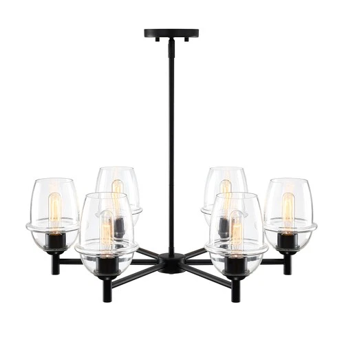 Designers Fountain D310M-6CH Summer Jazz 6 Light 28"W Chandelier - Black - Picture 3 of 10