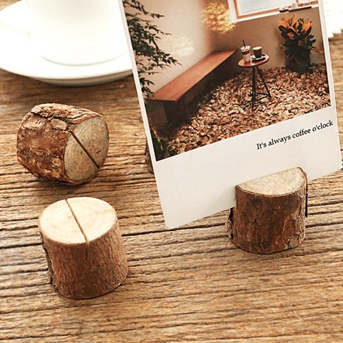 Wooden Stump Wedding Table Seating Cards Tent Holder - Picture 11 of 12