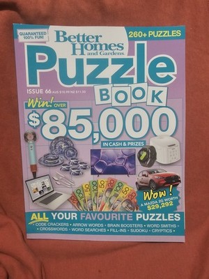 #66 Better Homes and Gardens PUZZLE BOOK,260+ Puzzles,Code Crackers,Crosswords