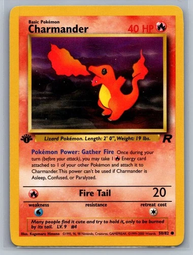 Team Rocket 50/82 Charmander 1st Edition Pokemon Card