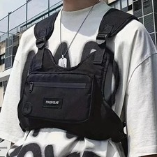Vest Fabric Chest Rig Bag Hip Hop Functional Tactical Harness Chest Waist