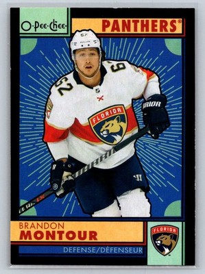 2022-23 O-Pee-Chee Retro Black Border Brandon Montour 082/100 Florida Panthers