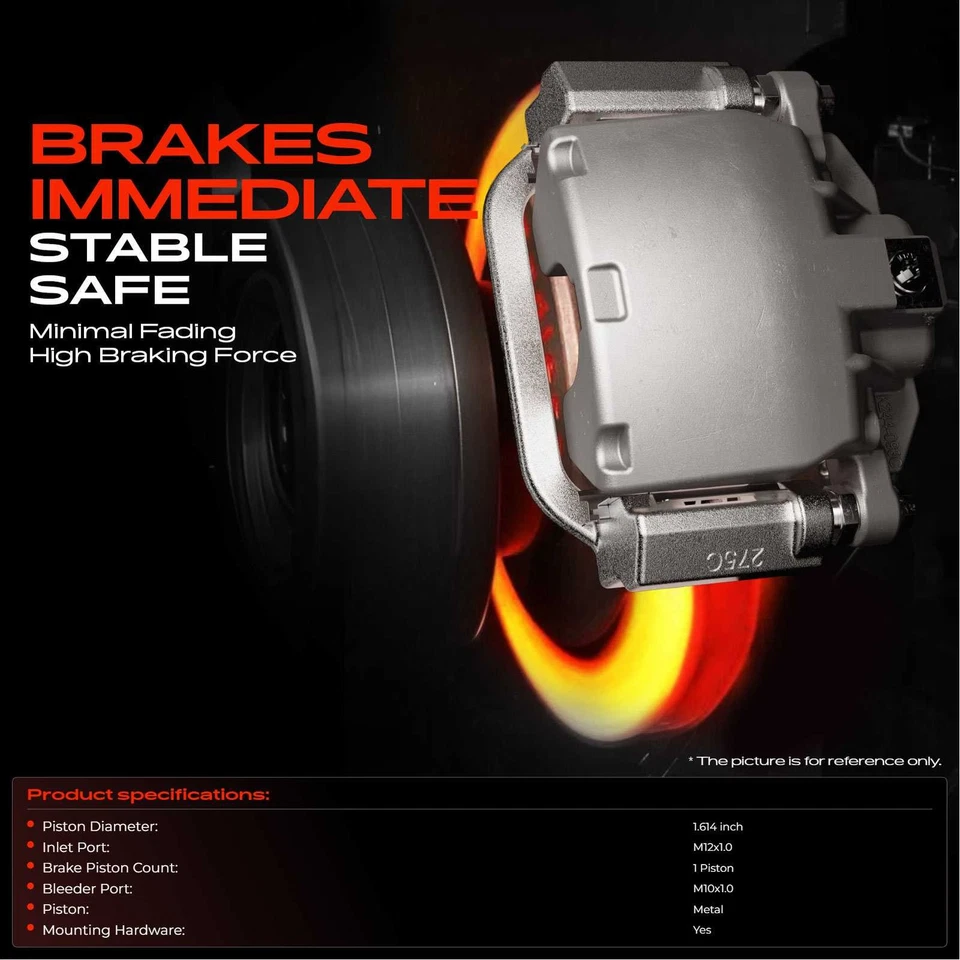 Par de pinzas de freno traseras izquierda y derecha con soporte para Volkswagen Jetta 1999 2000 Foto 2 de 4