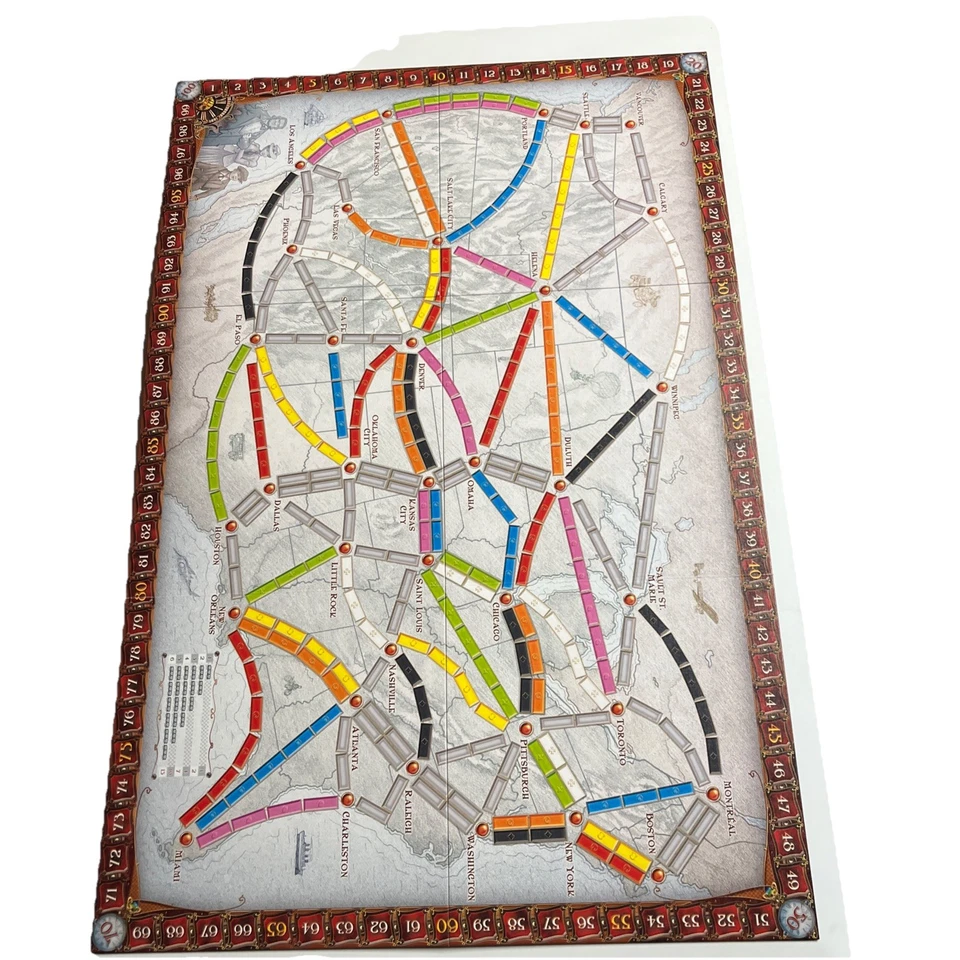 Peças de reposição Ticket To Ride Days Of Wonder placa e instruções - Imagem 2 de 2