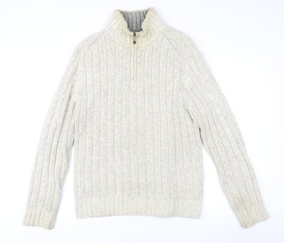 Pullover Pulli Herren UK Größe M Marks and Spencer Elfenbein