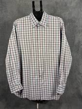 Peter Millar Mens XL Pink, Blue, Brown Check Plaid Long Sleeve Button Down Shirt