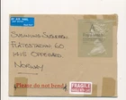 UK -  Air Mail  cover with Fragile and Royal Mail 2020 stamp