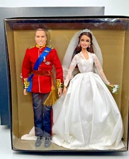 BK~ NIB BARBIE DOLL 2011 WILLIAM & AND CATHERINE GOLD LABEL ROYAL WEDDING W3420