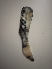 Natural Handcrafted Ox Horn Comb With Handle For All Hair Types Massage Brush