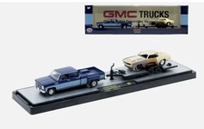 M2 1973 GMC Sierra 3500 in Blue & 1969 Chevrolet Camaro RS in Tan 36000-89 1/64