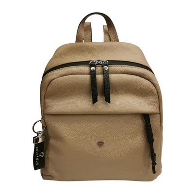 Caleidos Damen Rucksack Leder Marmor mit Fronttasche
