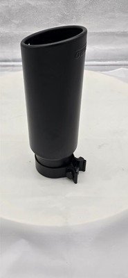 3'' In - 3.5'' Out - 12'' Length Single Wall Angled Rolled Edge Tip Black