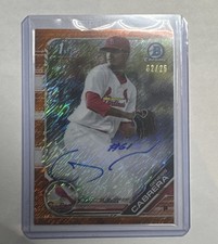 2019 Bowman Orange Shimmer Refractor 02/25 Genesis Cabrera #CPA-GCA Auto sc2