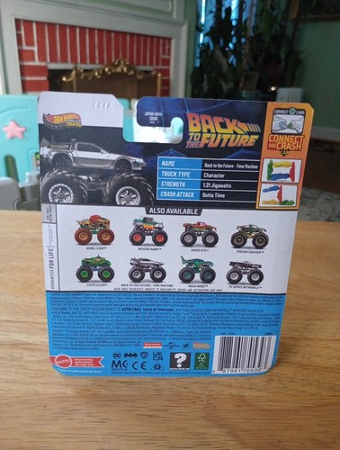 Hot Wheels Monster Trucks BACK TO THE FUTURE DeLorean 2025 Mix Truck NEW FSC - Afbeelding 2 van 4