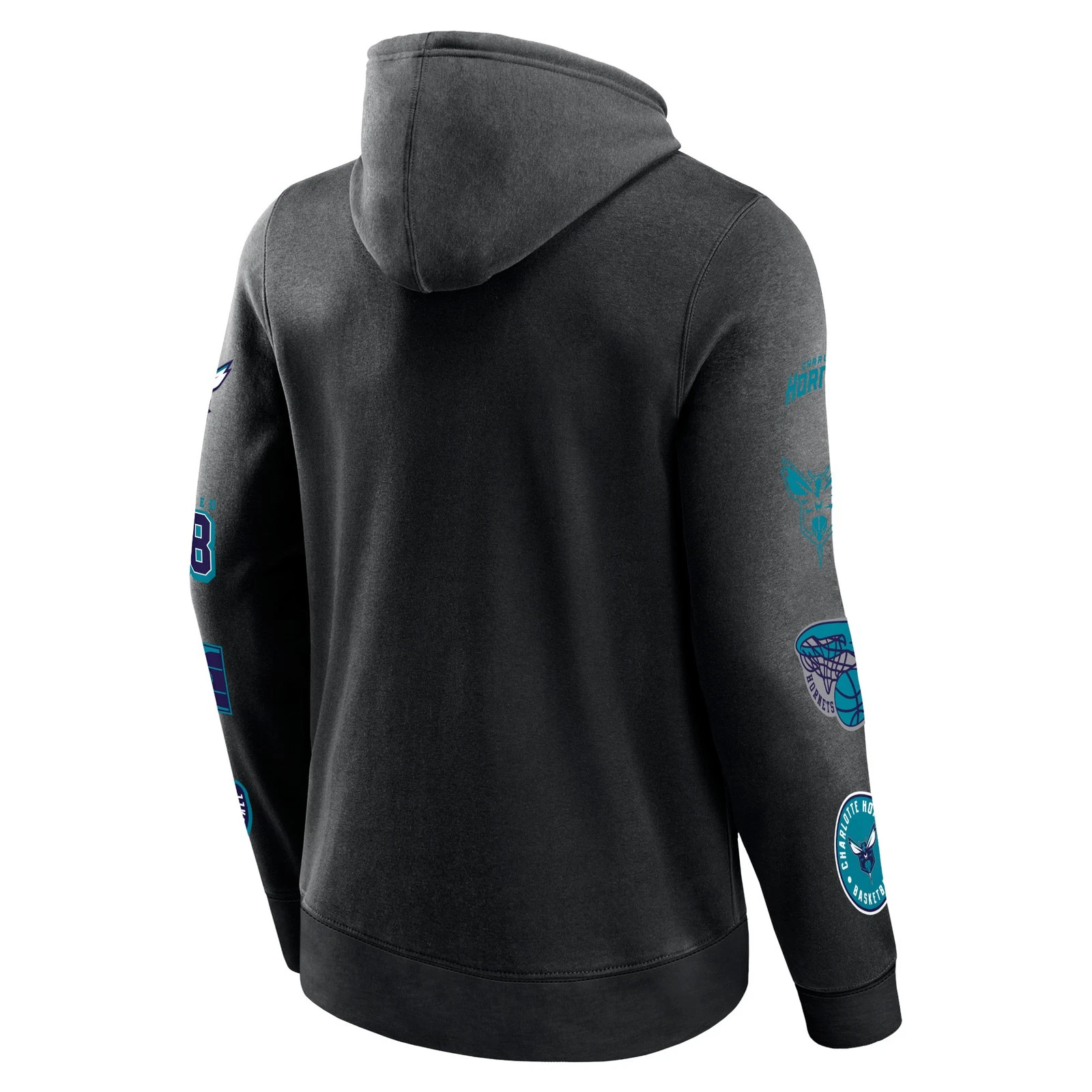 Men's Charlotte Hornets 3D Fanatics Black Home Court Pullover Hoodie