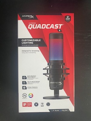 HyperX Quadcast S RGB USB Condenser Microphone - Black