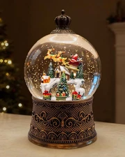 Christmas Snow Globes, Vintage Musical Christmas Snow Globe Lantern, Lighted ...