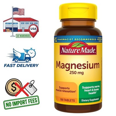 Magnesium Oxide 250mg, 100 Tablets, 100 Day Supply