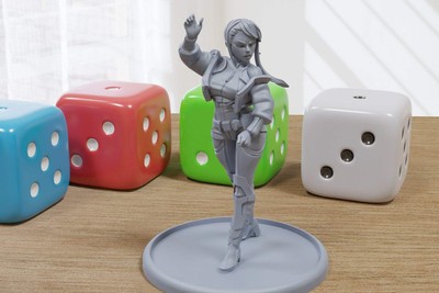 EdgeRunner Sexy Pin-Up - 3D Printed Minifigures for Cyberpunk Miniature Tabletop