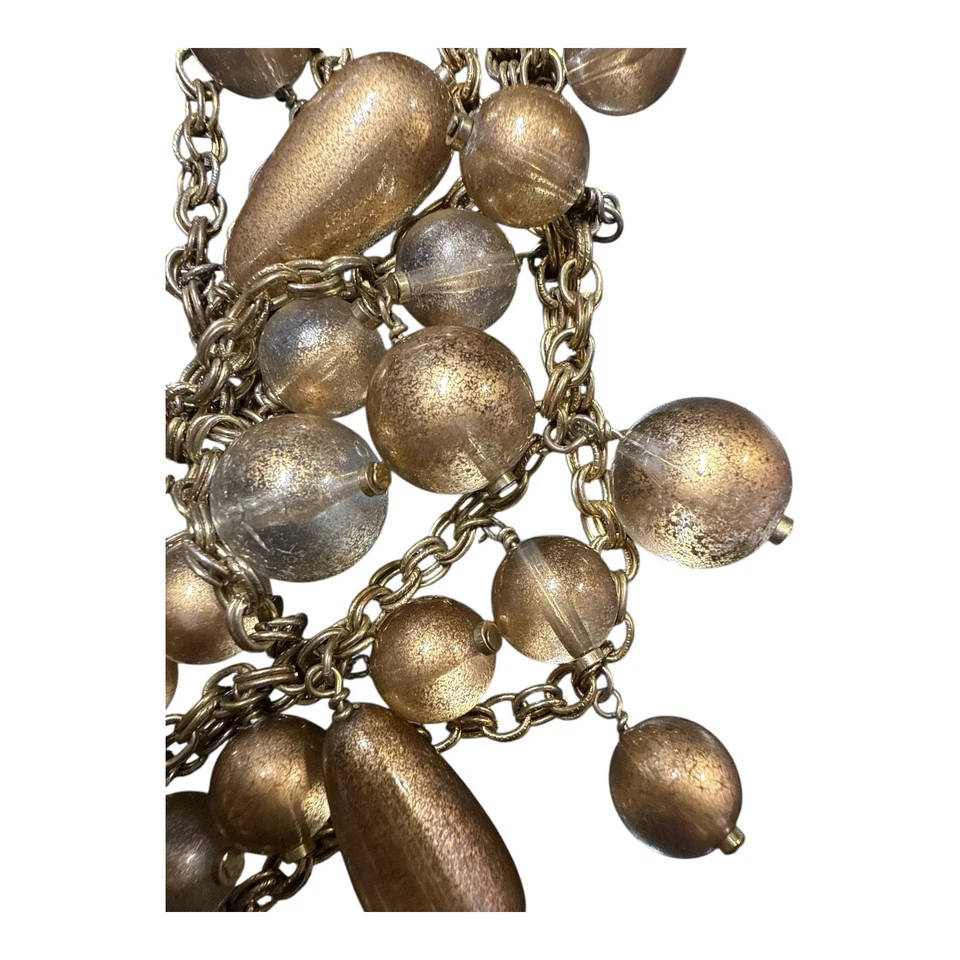 J. Collar CREW Tono Dorado En Capas Cuentas Doradas Distintivo JC284 Foto 4 de 4