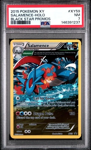 2015 POKEMON XY BLACK STAR PROMOS #XY59 SALAMENCE-HOLO PSA 7