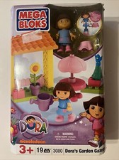 New DORA'S GARDEN GAZEBO MEGA BLOKS 3080 DORA The EXPLORER Building Set & Figure