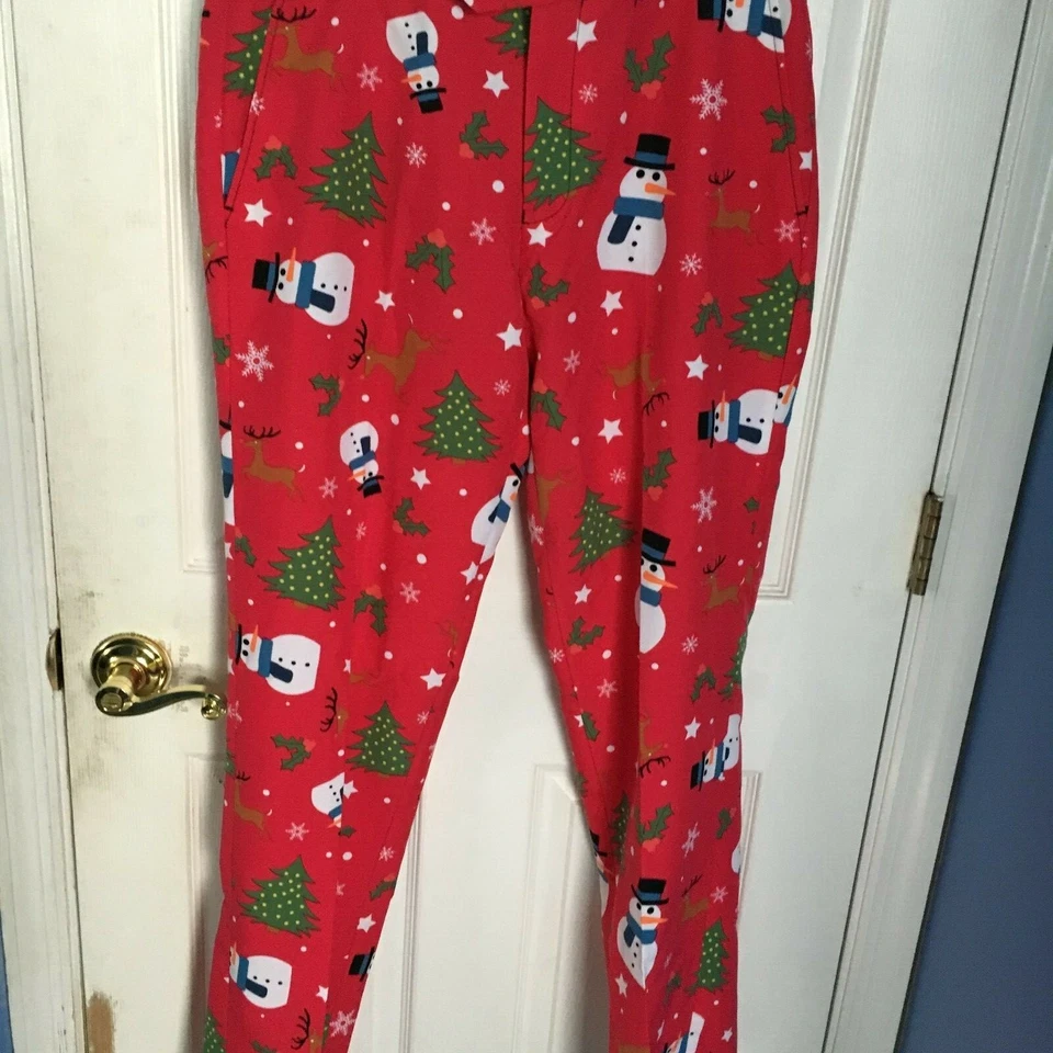 OPPOSUITS Hombre Talla 40 Rojo Christmaster Muñeco de Nieve Novedad Traje y Corbata Vacaciones Foto 4 de 4