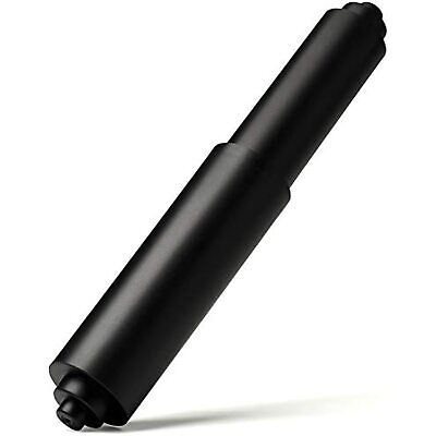 Plastic Spring Loaded Toilet Paper Roll Holder Rod Replacement, Black  (Black)