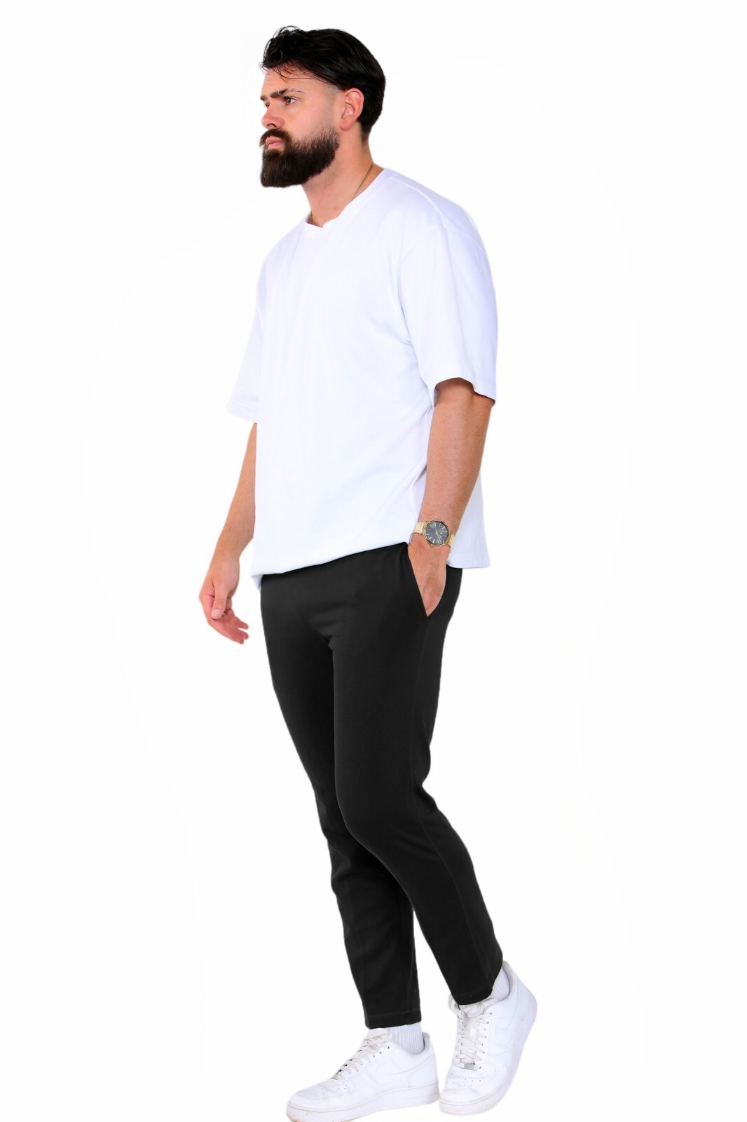 Ex M&S Mens Jogging Tracksuit Bottoms Jogger Open Hem Cotton Rich UK S