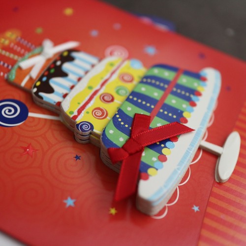 NEW - Lot of 3- Handmade 3D Multi BIRTHDAY GREETING CARD+Envelopes NWT - Picture 11 of 12