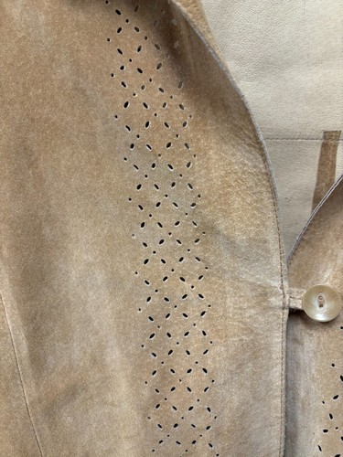 Marsh Landing Leather 2 Piece Size 10 Womens Cowgirl Tan Long Skirt & Top - Picture 7 of 21