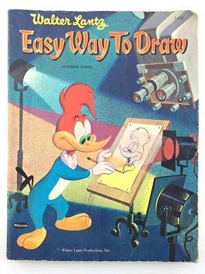 Walter Lantz Easy Way to Draw Whitman Publishing Coloring Drawing Book P911